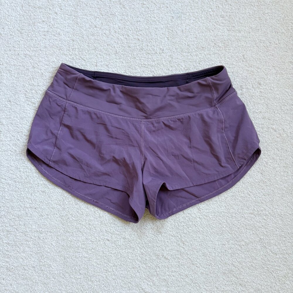 Lululemon Run Times Shorts Size 4 Purple Athletic Running Gym